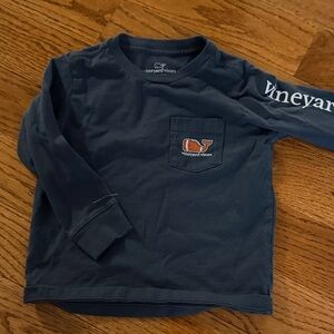 Vineyard Vines Kids Navy Long Sleeve Tee